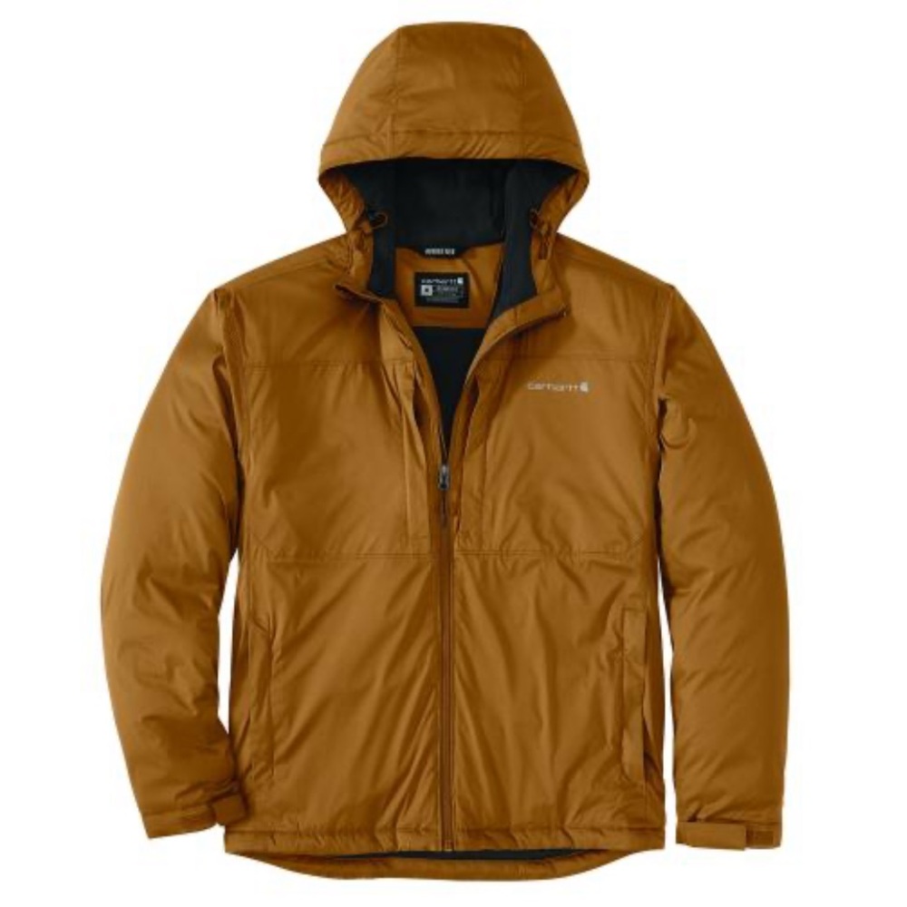 Carhartt Men’s Tan Hooded Insulated Puffer Jacket